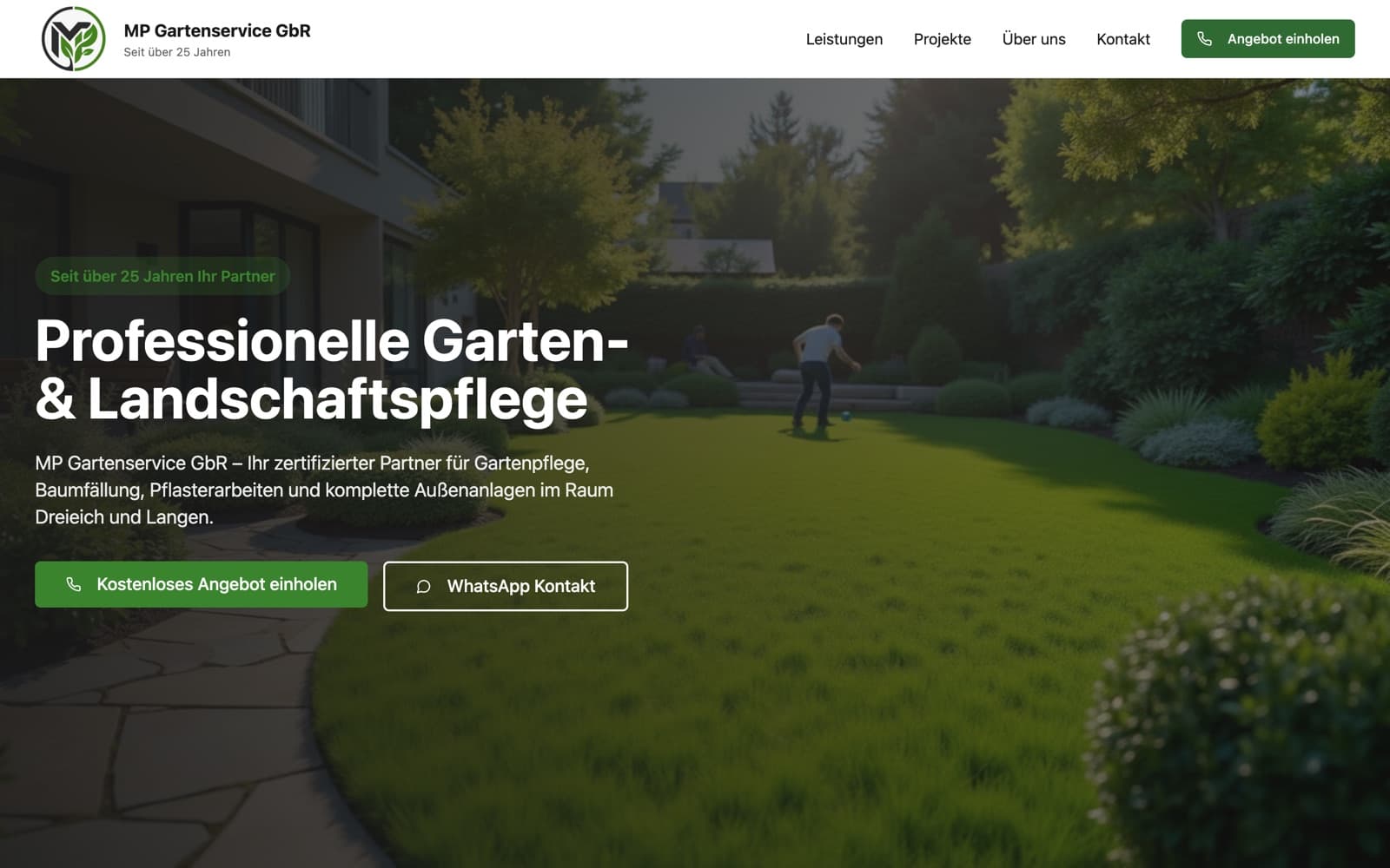 Screenshot von MP Gartenservice