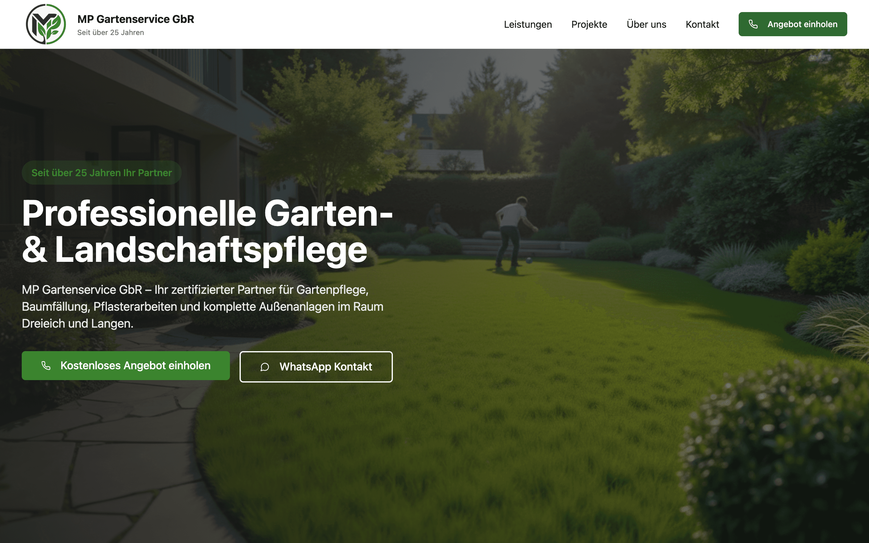 Screenshot von MP Gartenservice